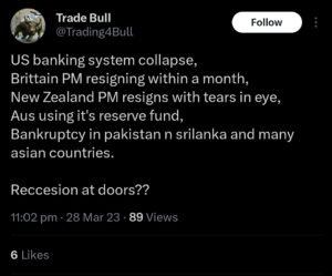 Tweet on current situation of New Zealand 