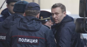 Navalny Escorted by Police