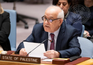 Palestinian ambassador demands UN resolution